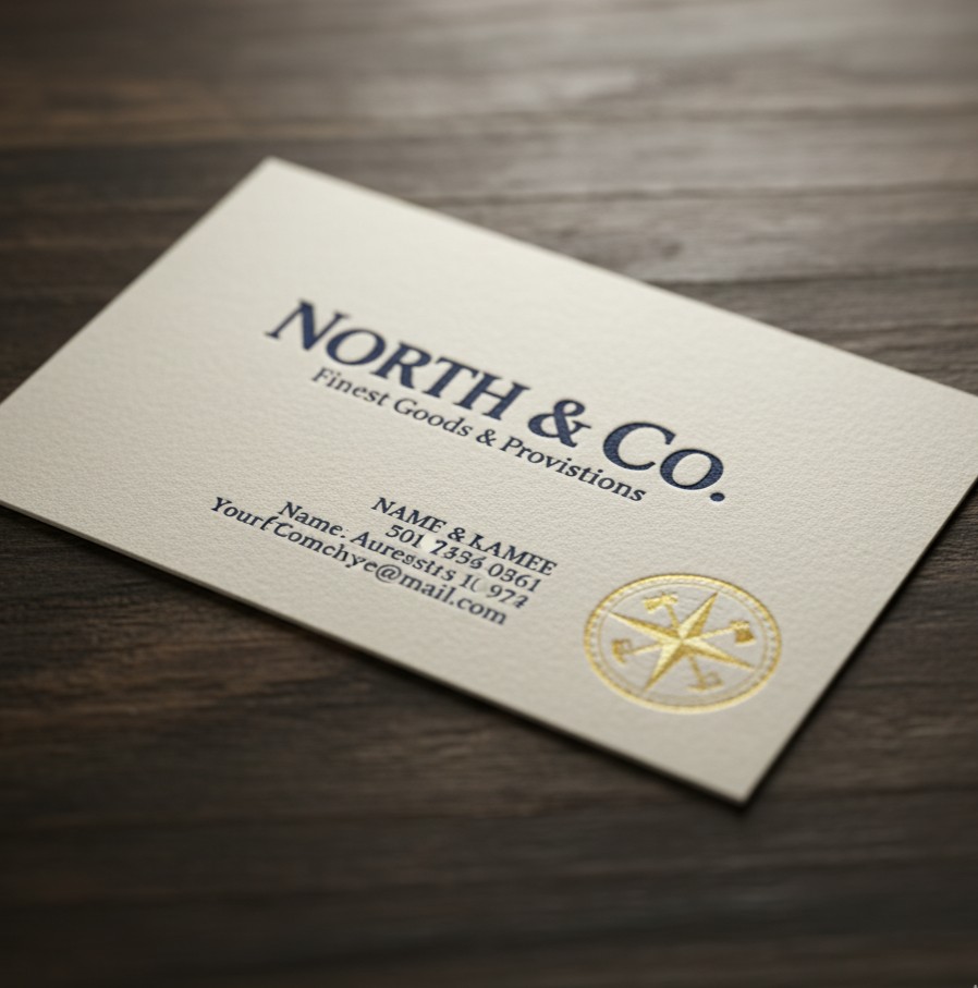 Bold serif business cards